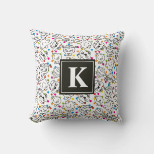 Mr Men & Little Miss   Rainbow Polka Dots Pattern Cushion