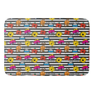 Mr Men & Little Miss Stripes Pattern Bath Mat