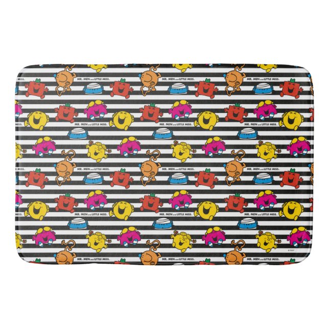 Mr Men & Little Miss | Stripes Pattern Bath Mat (Front)