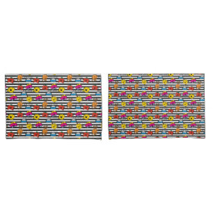 Mr Men & Little Miss   Stripes Pattern Pillowcase