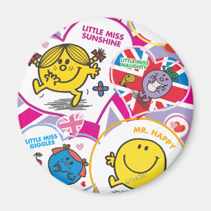 Mr. Men & Little Miss UK Hearts Magnet