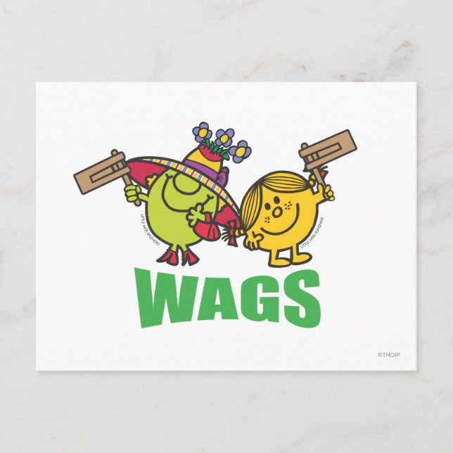 Mr. Men Little Miss Wags Postcard (Front)