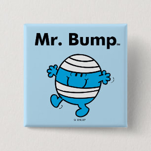 Mr. Men   Mr. Bump is a Clutz 15 Cm Square Badge