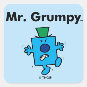 Mr. Men   Mr. Grumpy is a Grump Square Sticker