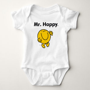 Mr. Men   Mr. Happy Is Always Happy Baby Bodysuit