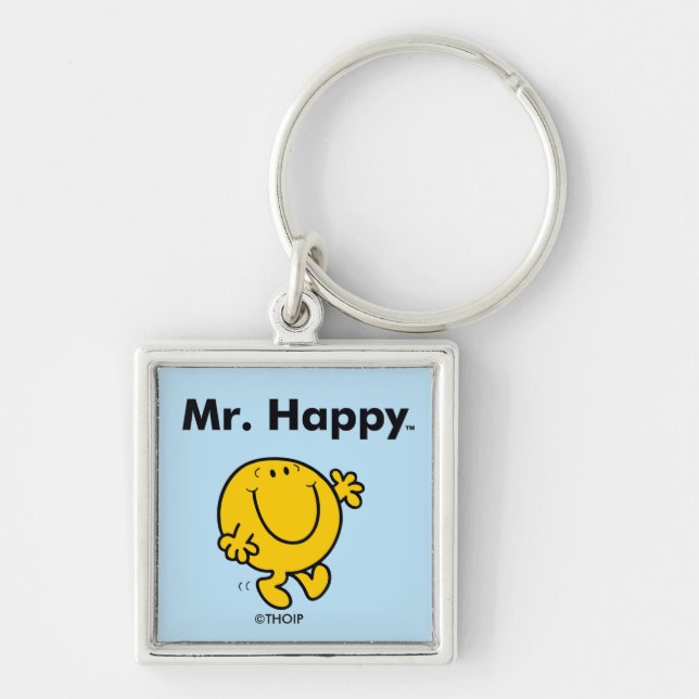 Mr. Men | Mr. Happy Is Always Happy Key Ring (Front)