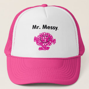 Mr. Men Mr. Messy Is Cute, But Messy Trucker Hat