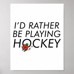 Mr. Men Mr Strong I'd Rather Be Playing Hockey  Poster