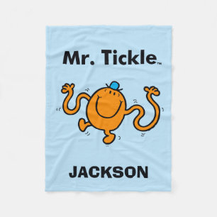 Mr. Men   Mr. Tickle Will Tickle Fleece Blanket