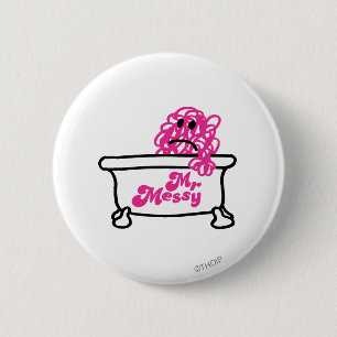 Mr. Messy Bathtub Logo 6 Cm Round Badge
