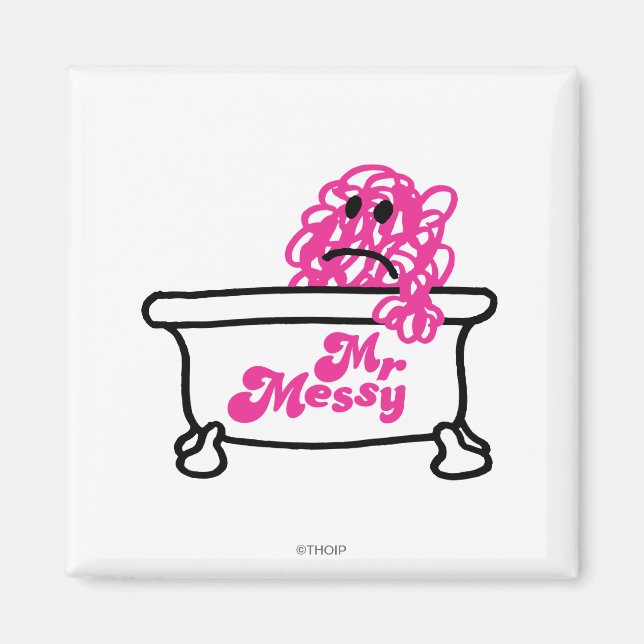 Mr. Messy | Bathtub Logo Magnet (Front)