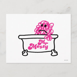 Mr. Messy Bathtub Logo Postcard