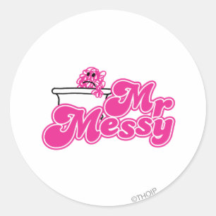 Mr. Messy   Bathtub Soaking Classic Round Sticker
