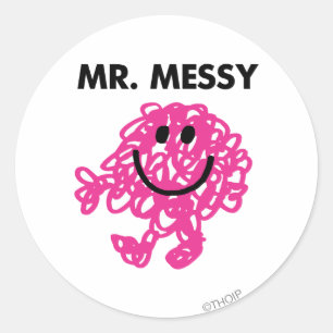 Mr. Messy   Classic Pose Round Sticker