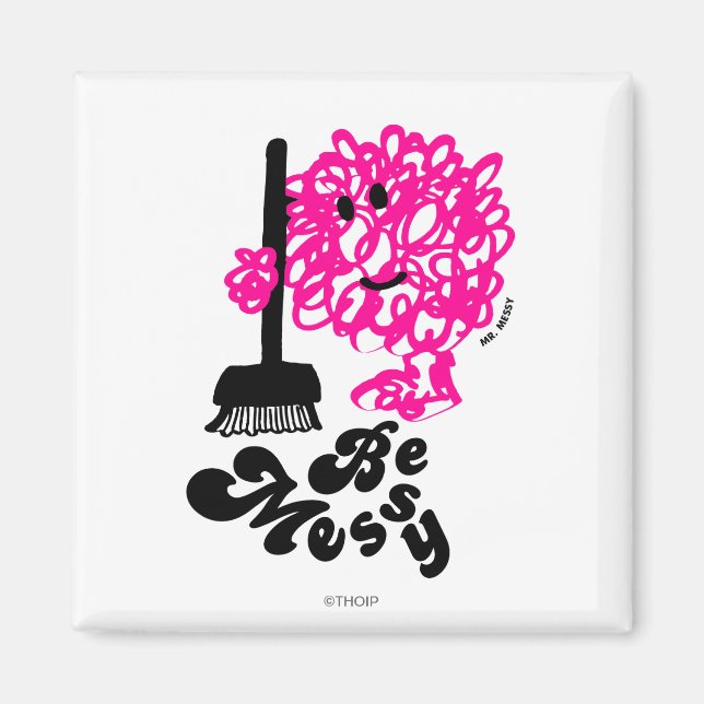 Mr. Messy Cleaning Up Magnet (Front)