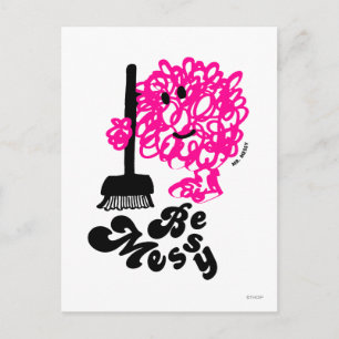Mr. Messy Cleaning Up Postcard