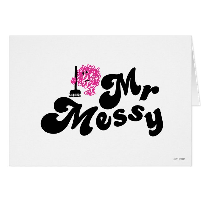 Mr. Messy | Cleaning With Broom (Front Horizontal)