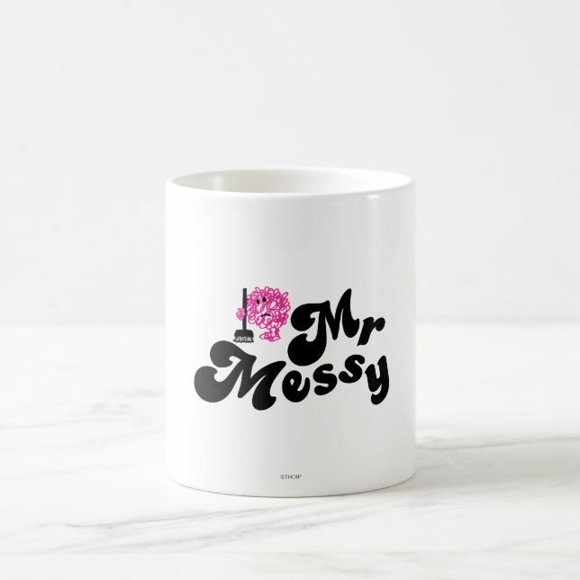 Mr. Messy | Cleaning With Broom Coffee Mug (Center)