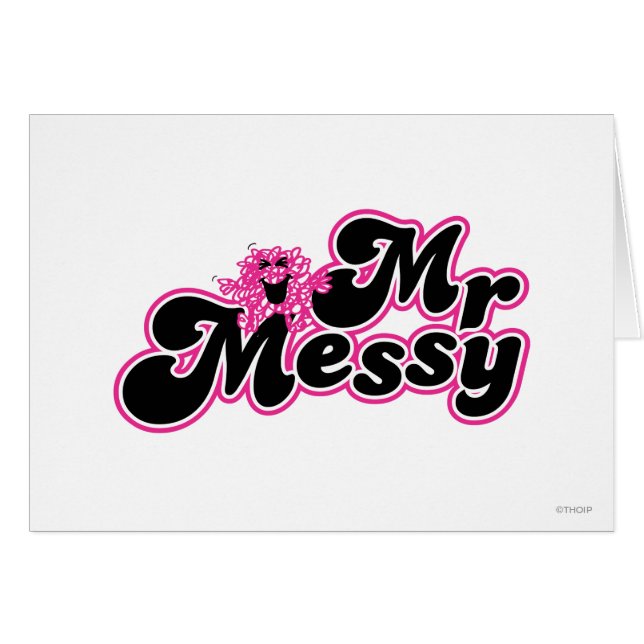 Mr. Messy | Large Black & Pink Letters (Front Horizontal)