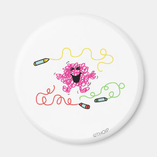 Mr. Messy Playing With Crayons Magnet