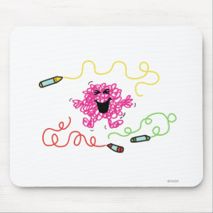 Mr. Messy Playing With Crayons Mouse Pad