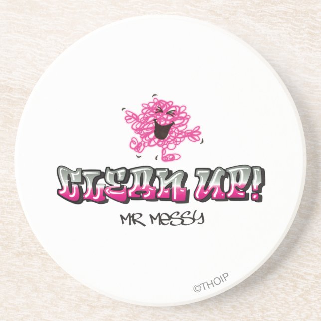 Mr. Messy Says Clean Up Coaster (Front)