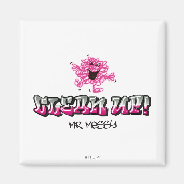 Mr. Messy Says Clean Up Magnet (Front)