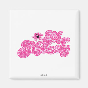 Mr. Messy Sparkling Pink Name Magnet