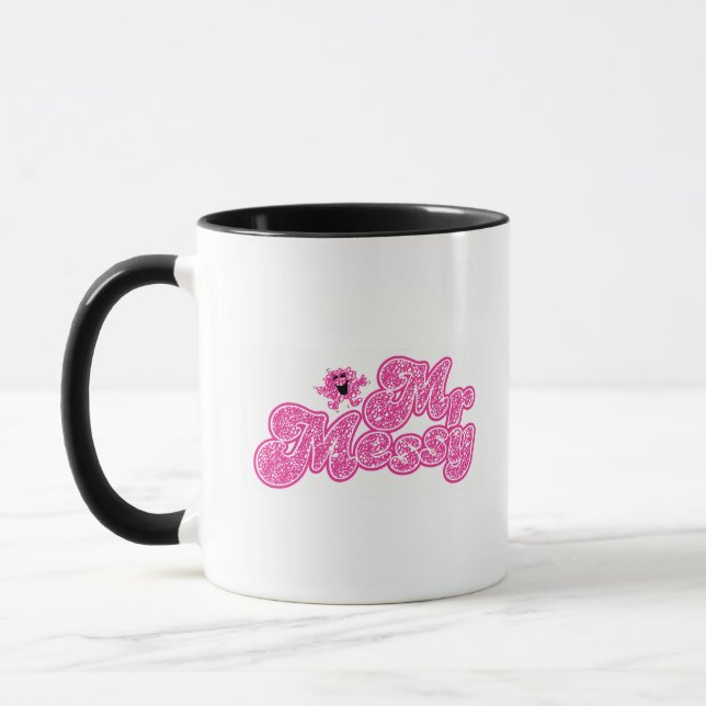 Mr. Messy | Sparkling Pink Name Mug (Left)