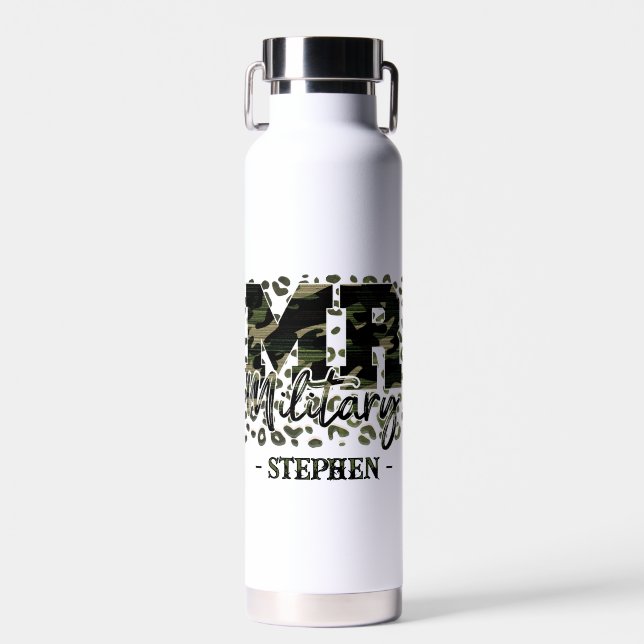 Mr. Military Camouflage Water Bottle (Front)