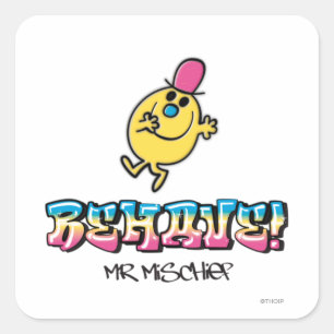 Mr. Mischief   Behave Square Sticker