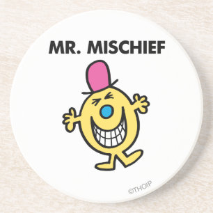 Mr. Mischief Smiling Gleefully Coaster