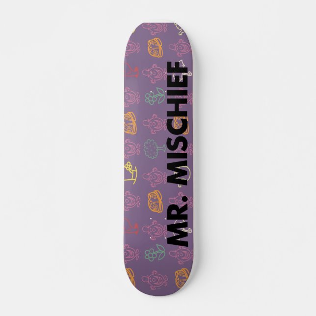 Mr. Mischief | Smiling Gleefully Skateboard (Front)