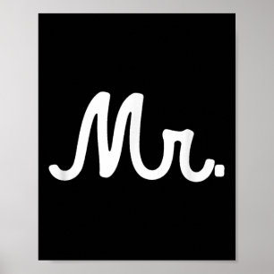 Mr. Mister For Groom At Wedding With Bride Vintage Poster