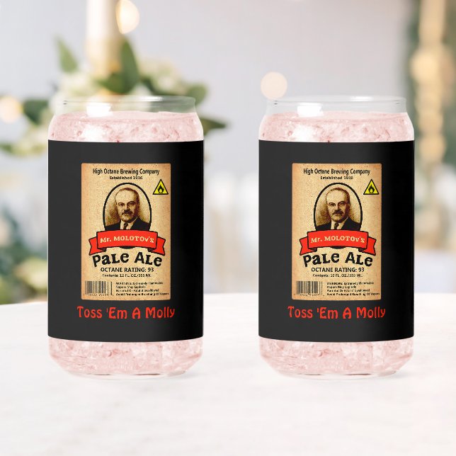 Mr. Molotov's Pale Ale Label Can Glass (Insitu (Wedding))