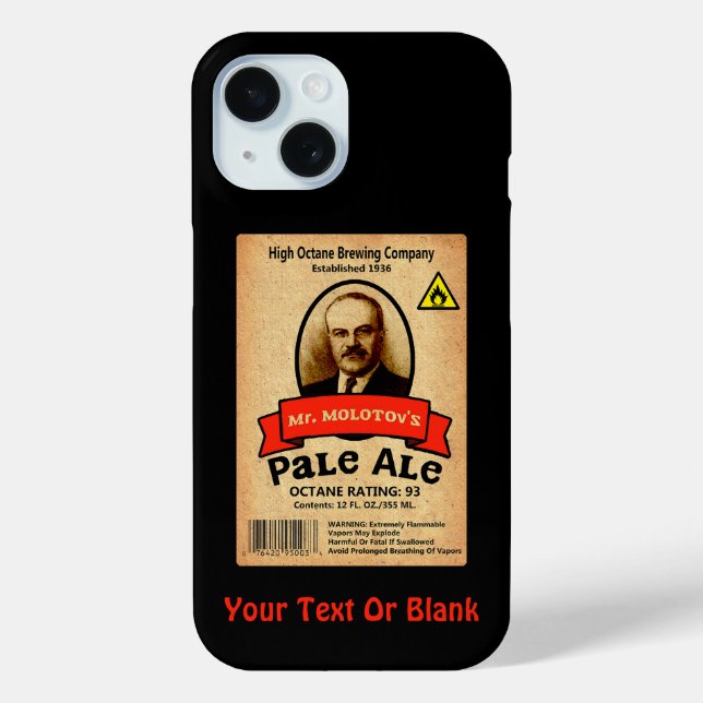 Mr. Molotov's Pale Ale Label Case-Mate iPhone Case (Back)