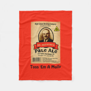 Mr. Molotov's Pale Ale Label Fleece Blanket