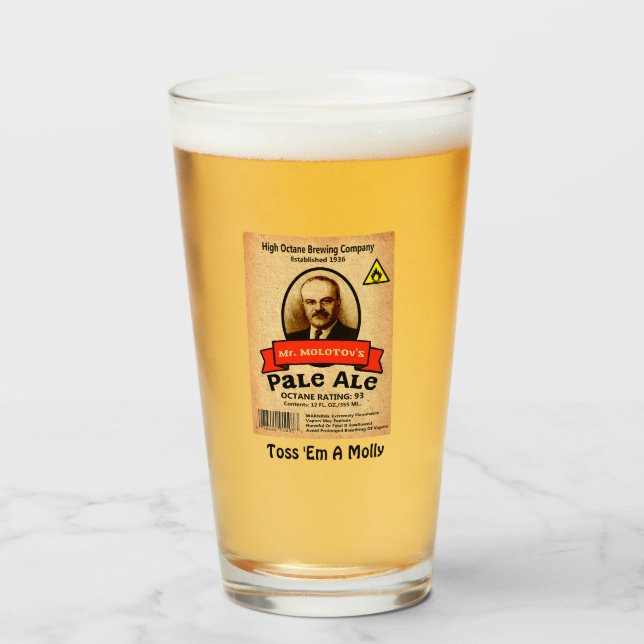 Mr. Molotov's Pale Ale Label Glass (Front Filled)