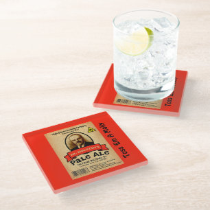 Mr. Molotov's Pale Ale Label Glass Coaster