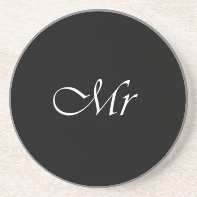 Mr Monogram Coaster (Front)