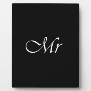 Mr Monogram Plaque