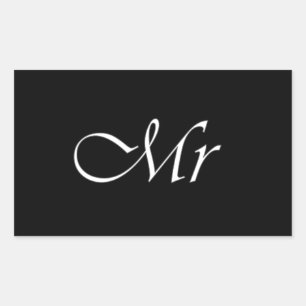 Mr Monogram Rectangular Sticker