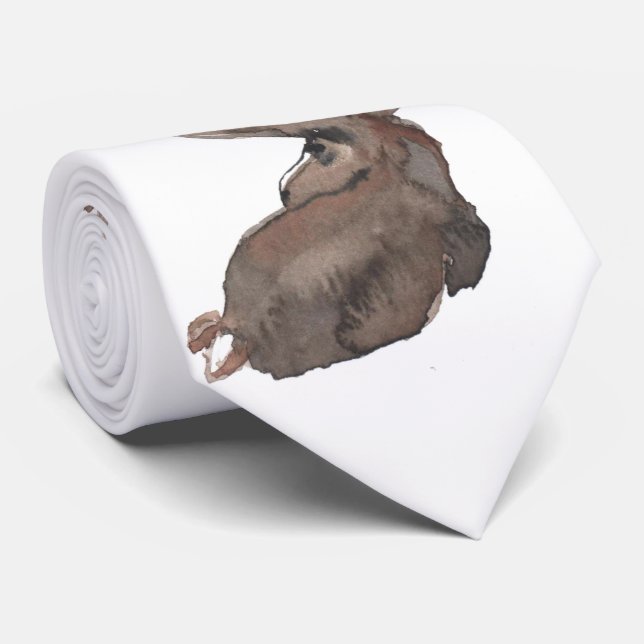 Mr. Moose Has an Eye on You Tie (Rolled)