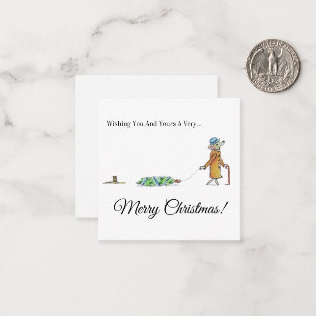 Mr Mouse Gets a Tree Card (Front/Back In Situ)