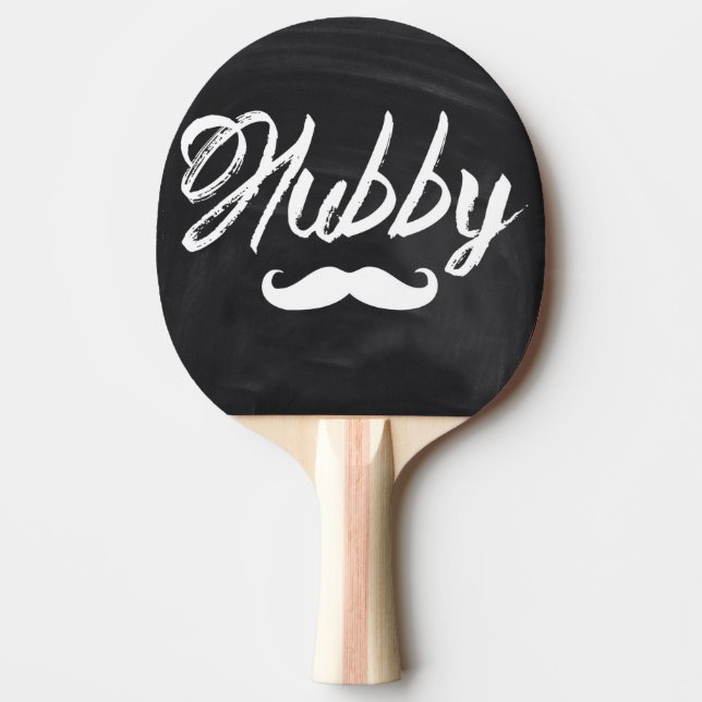 Mr Moustache Groom Honeymoon hubby Ping Pong Paddle (Front)