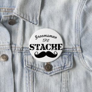 Mr. Moustache Hipster Pattern 7.5 Cm Round Badge