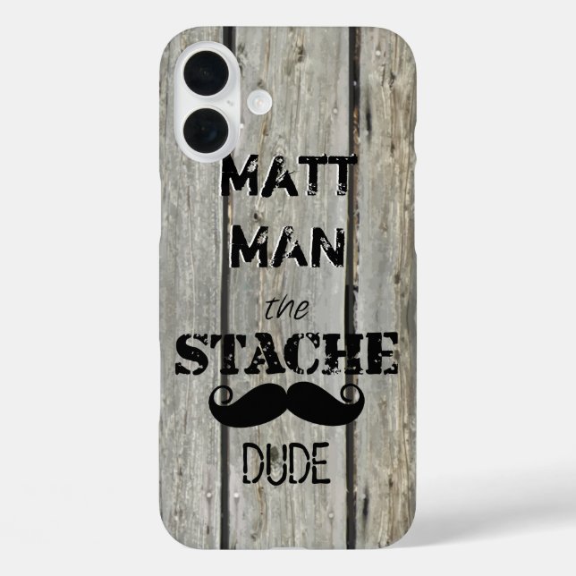 Mr. Moustache Hipster Pattern Case-Mate iPhone Case (Back)
