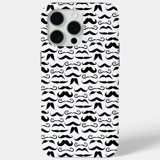 Mr. Moustache Hipster Pattern Case-Mate iPhone Case (Back)