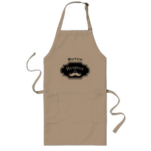 Mr. Moustache Hipster Pattern Long Apron