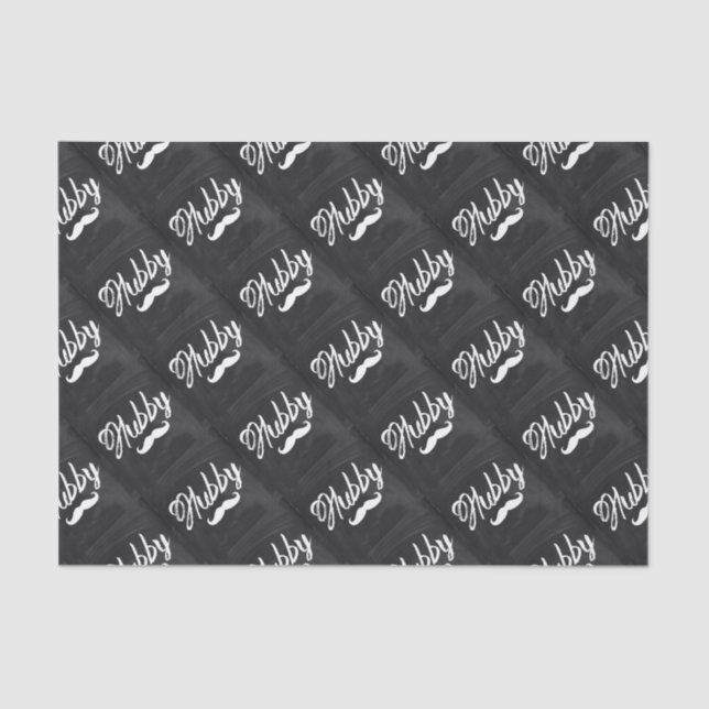 Mr Moustache newlywed Groom Honeymoon hubby Tissue Paper (Front)